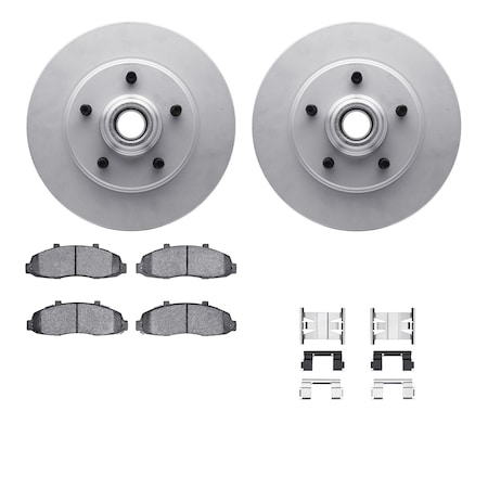 4512-99143, Geospec Rotors With 5000 Advanced Brake Pads Includes Hardware,  Silver